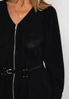 Eva Kayan Metallic Detail A-line Dress, Black