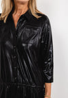 Eva Kayan Leather Look Smock Dress, Black