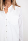 Eva Kayan Relaxed Cut Out Hem Shirt, White
