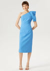 Exquise Puff One Shoulder Midi Dress, Blue