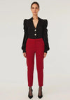 Exquise Jagged Check Print Trousers, Red