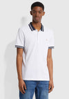 Farah Stanton Polo Shirt, White & Navy