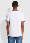 Farah Stanton Polo Shirt, White & Navy
