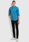 Farah Brewer Slim Fit Organic Shirt, Maritime Blue