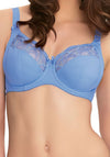 Fantasie Alex Lace Trim Side Support Bra, Blue