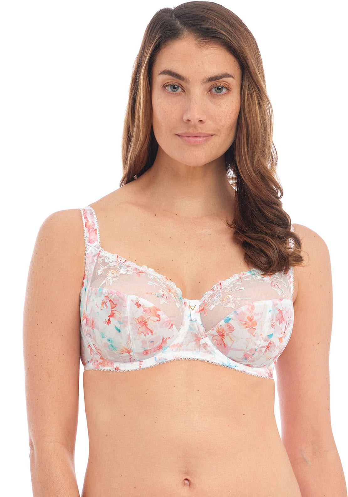 Fantasie Thea Floral Side Support Bra, White Multi