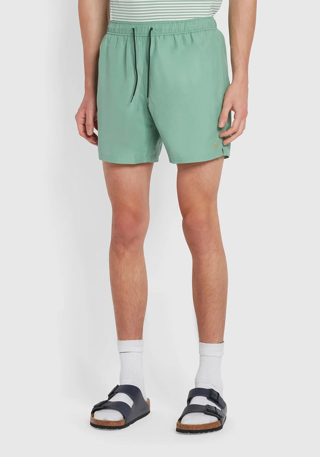 Farah Colbert Plain Swim Shorts, Jade Green