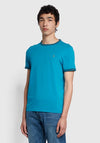 Farah Groves Ringer T-Shirt, Blue Opal