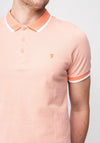 Farah Basel Pique Polo Shirt, Peach