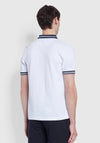 Farah Stanton Polo Shirt, White & Navy