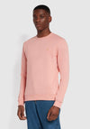 Farah Tim Organic Crew Neck Sweater, Pink Rose