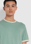 Farah Groves Ringer Organic T-Shirt, Jade Green