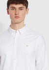 Farah Brewer Slim Fit Oxford Shirt, White