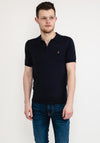 Farah Purcell Knitted Polo Shirt, True Navy