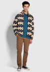 Farah Aslam Long Sleeve Polo Shirt, Atlantic