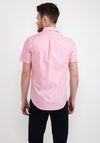 Farah Brewer Slim Fit Short Sleeve Shirt, Coral Pink