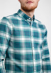 Farah Brewer Check Long Sleeve Shirt, Ocean