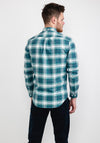 Farah Brewer Check Long Sleeve Shirt, Ocean