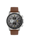 Farah Quartz Watch, Silver & Brown
