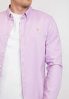Farah Brewer Slim Fit Organic Shirt, Pink Lavender