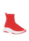 Zen Knit High Top Trainers, Red