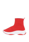 Zen Knit High Top Trainers, Red