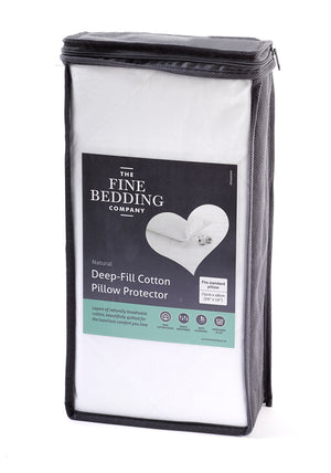 The Fine Bedding Company Deep Fill Cotton Pillow Protector