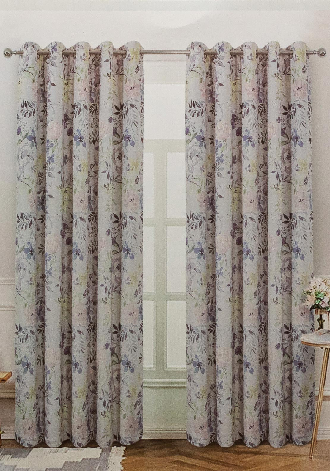 FRD Bronte 66 x 90 Eyelet Curtains, Rosedust
