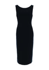 Fely Campo Feather Trim Jacket & Dress, Navy Size 14