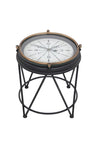 Fern Cottage Metal Clock Table, Black