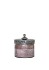 Fern Cottage Frosted Glass Trinket Jar, Blush