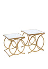 Fern Cottage Set of Two Gold Nest Tables