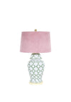 Fern Cottage Circle Pattern Table Lamp, Green