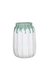 Fern Cottage Medium Pinch Vase, White