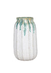 Fern Cottage Large Pinch Vase, White
