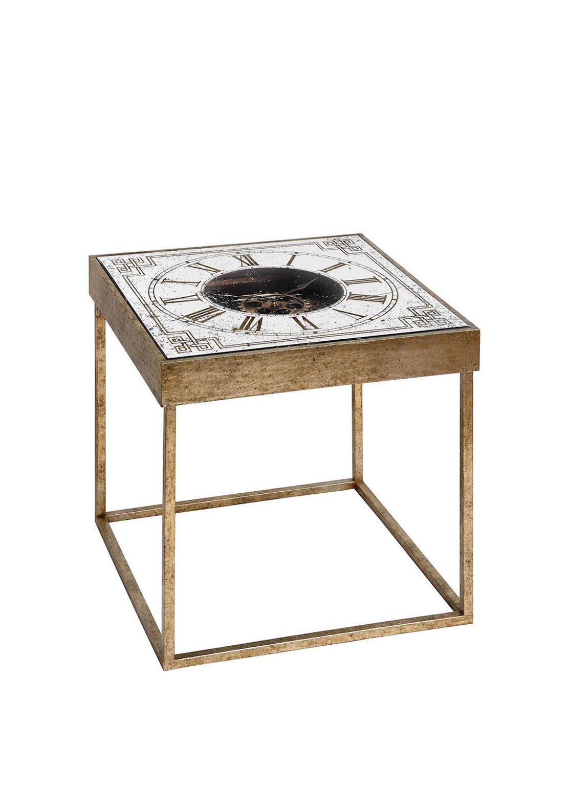 Fern Cottage Distressed Square Clock Table - McElhinneys