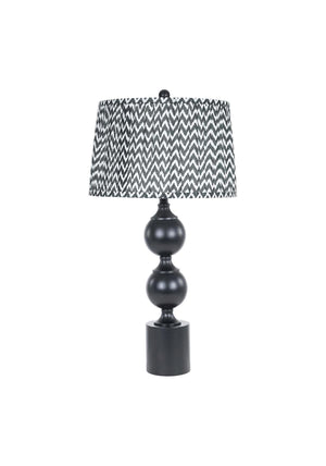 Fern Cottage Table Lamp with Pleated Shade, Black
