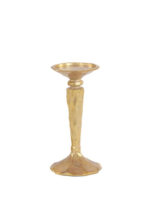 Fern Cottage Textured Medium Candle Holder, Gold