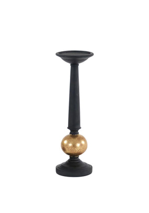 Fern Cottage Medium Candle Holder, Black