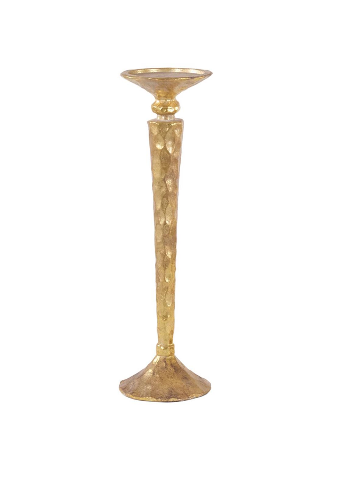 Fern Cottage Textured Large Candle Holder, Gold