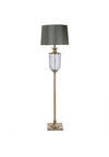 Fern Cottage Interiors Rimini Brass Floor Lamp, Brass & Dark Grey