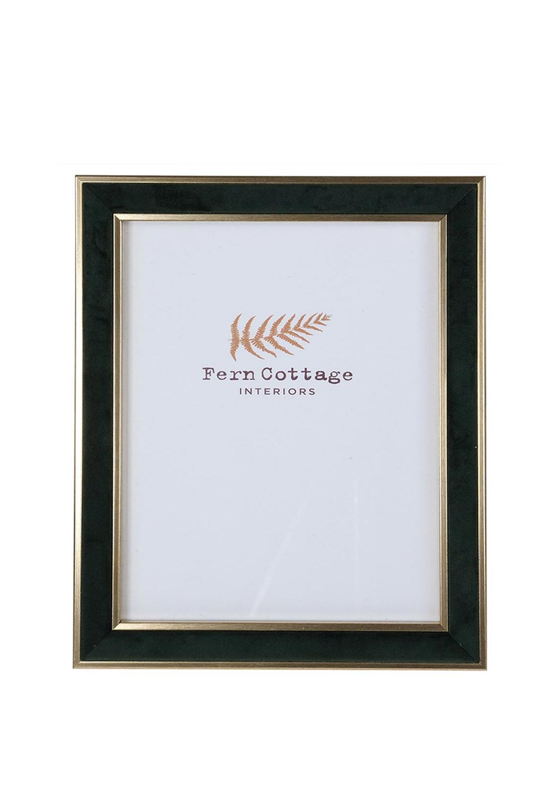 Fern Cottage Green Velvet Gold 8 x 10” Photo Frame