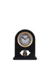 Fern Cottage Metal Pendulum Mantle Clock, Black