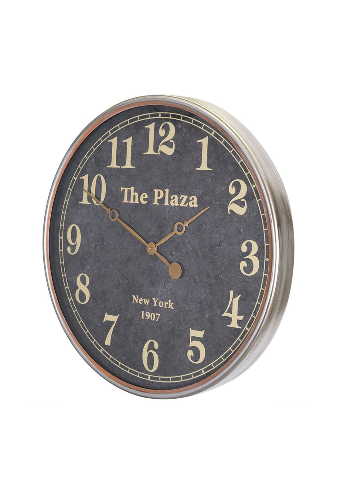 Fern Cottage Metal Wall Clock, Black