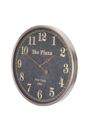 Fern Cottage Metal Wall Clock, Black