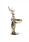 Fern Cottage Interiors Large Decorative Reindeer with Bowl, Silver