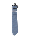 Fletchers Gallery Woven Print Tie & Pocket Square Set, Blue