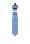 Fletchers Gallery Melange Print Tie & Pocket Square Set, Blue