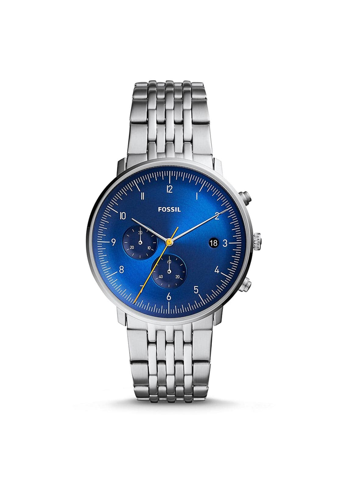 Fossil Men’s Brushed & Polished Stainless Steel Watch, Silver