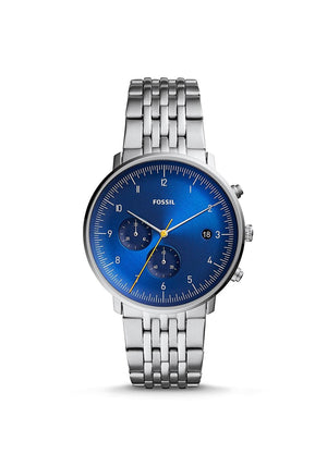 Fossil Men’s Brushed & Polished Stainless Steel Watch, Silver